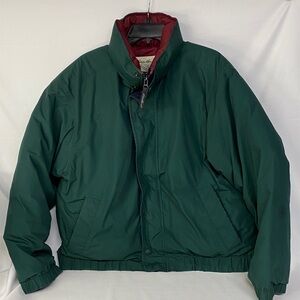 Vintage Eddie Bauer Men's Goosedown Winter Jacket Green Red Size Large